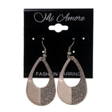 Glitter Sparkle Dangle-Earrings Silver-Tone Color #LQE2004