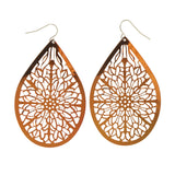 Orange Metal Dangle-Earrings #LQE2014