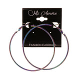 Colorful  AB Finish Hoop-Earrings #LQE2019