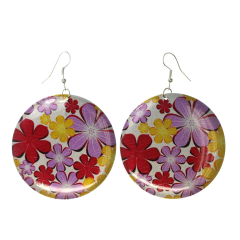 Colorful  Flower Dangle-Earrings #LQE2059