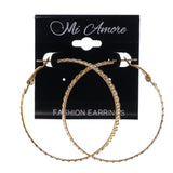 Gold-Tone Metal Hoop-Earrings #LQE2063