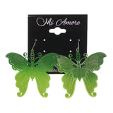 Butterfly Dangle-Earrings Green Color #LQE2067