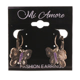 Colorful  Butterfly Heart Dangle-Earrings #LQE2120