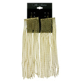 Gold-Tone Metal Tassel-Earrings