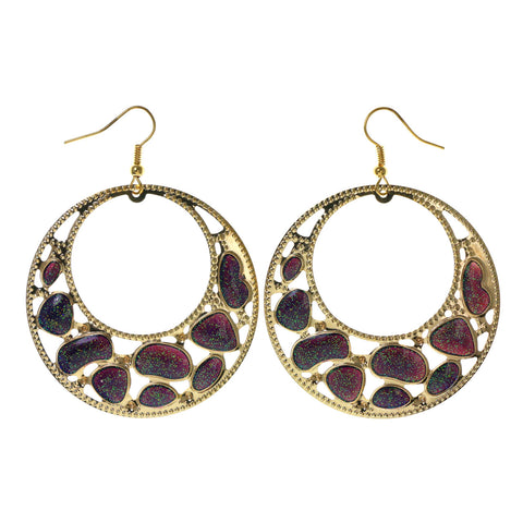 Colorful  Glitter Sparkle Dangle-Earrings #LQE2244