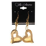 Heart Dangle-Earrings Gold-Tone Color #LQE2267