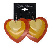 Colorful  Heart Dangle-Earrings #LQE2277
