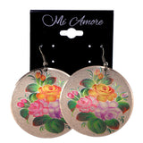 Colorful  Flowers Dangle-Earrings #LQE2302