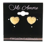 Heart Stud-Earrings White Color #LQE2324