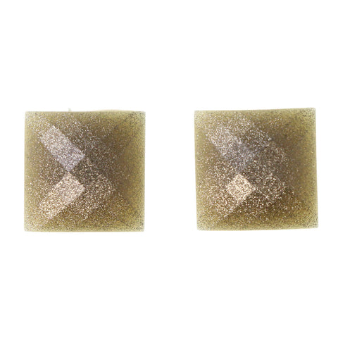 Gold-Tone Acrylic Stud-Earrings #LQE2331