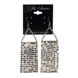 Silver-Tone Metal Dangle-Earrings #LQE2387