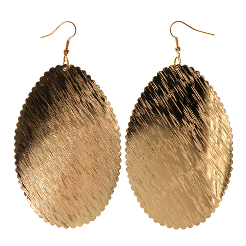 Gold-Tone Metal Dangle-Earrings #LQE2396