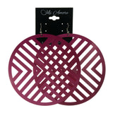 Pink Metal Dangle-Earrings #LQE2400