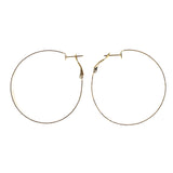 Gold-Tone Metal Hoop-Earrings #LQE2520