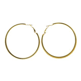 Gold-Tone Metal Hoop-Earrings #LQE2521