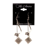Silver-Tone Metal Dangle-Earrings #LQE2551
