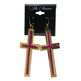 Colorful  Glitter Cross Dangle-Earrings #LQE2570