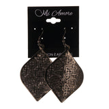 Black & Silver-Tone Colored Metal Dangle-Earrings #LQE2581