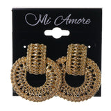 Gold-Tone Metal Drop-Dangle-Earrings #LQE2582
