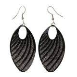 Black & Silver-Tone Colored Metal Dangle-Earrings #LQE2609