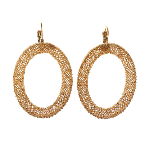 Gold-Tone Metal Dangle-Earrings #LQE2630
