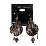 Colorful  Splatter Flower Dangle-Earrings #LQE2684