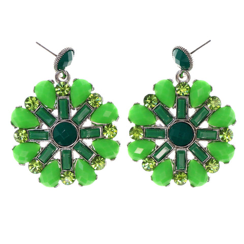Colorful  Flower Drop-Dangle-Earrings #LQE2803