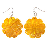 Flower Shell Dangle-Earrings Yellow Color #LQE2809