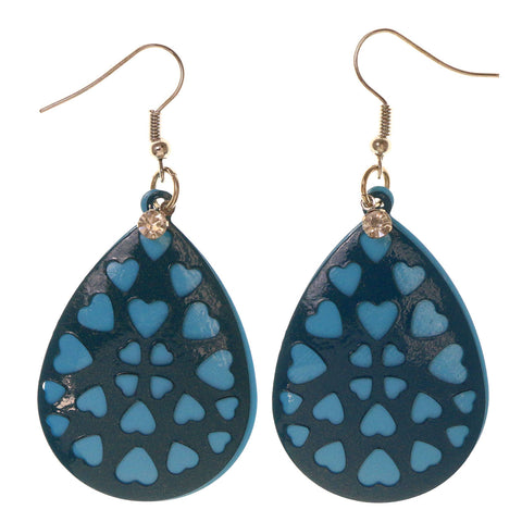 Colorful  Heart Dangle-Earrings #LQE2811