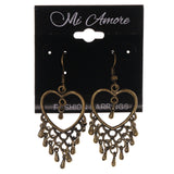 Heart Dangle-Earrings Gold-Tone Color #LQE2816