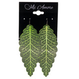 Leaf Dangle-Earrings Green Color #LQE2818