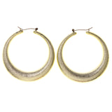 Gold-Tone Metal Hoop-Earrings #LQE2874