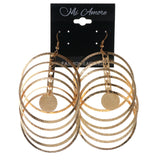 Gold-Tone Metal Dangle-Earrings #LQE2889