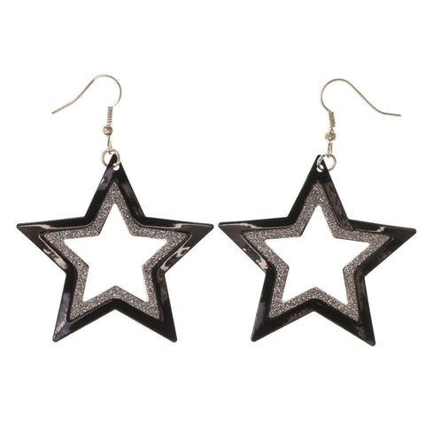 Colorful  Glitter Sparkle Star Dangle-Earrings #LQE2897