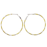 Metal Hoop-Earrings Yellow & Silver-Tone