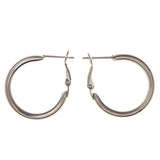 Silver-Tone Metal Hoop-Earrings