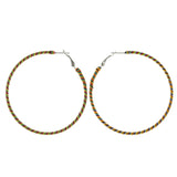 Colorful Fabric Hoop-Earrings #LQE3038