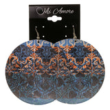 Blue & Multi Colored Metal Dangle-Earrings #LQE3039