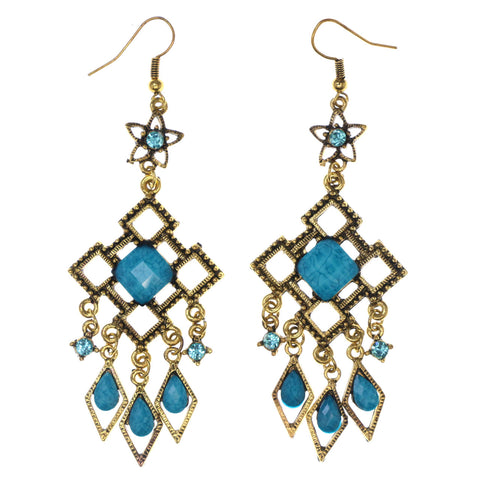 Colorful  Flower Dangle-Earrings
