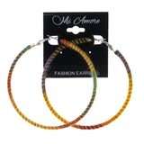 Colorful Metal Hoop-Earrings #LQE3047