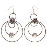 Silver-Tone Metal Dangle-Earrings