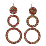 Colorful  Flower Dangle-Earrings #LQE3086