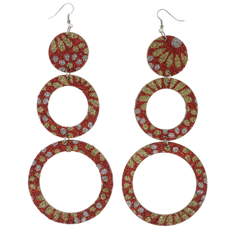 Colorful  Flower Dangle-Earrings #LQE3086