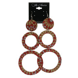 Colorful  Flower Dangle-Earrings #LQE3086
