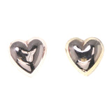 Heart Theme Plastic Stud-Earrings Pink & Clear #LQE3190