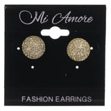 Plastic Stud-Earrings Yellow & Clear #LQE3191