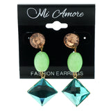 Mi Amore Drop-Dangle-Earrings Green/Brown
