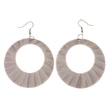 White Fabric Dangle-Earrings #LQE3203