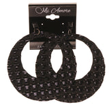 Black Metal Drop-Dangle-Earrings #LQE3209