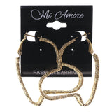 Heart Hoop-Earrings Gold-Tone Color #LQE3233